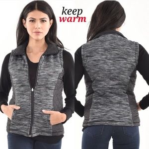 NWT🖤BLK/Charc Grey reversible puffer vest!🖤